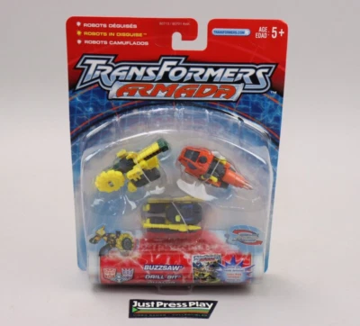 2002 Transformers Armada Buzzsaw Drill Bit Dualor Destruction Mini-Con Team MOC - Image 1 of 4