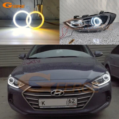 Anillos halo ojos de ángel LED ultra brillantes para Hyundai Elantra AD Avante 2016-2018 Foto 1 de 4