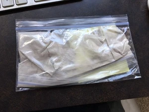Alaska Volcano Ash (PLASTIC BAG) from Augustine Volcano Eruption, March 1986 - Picture 1 of 1