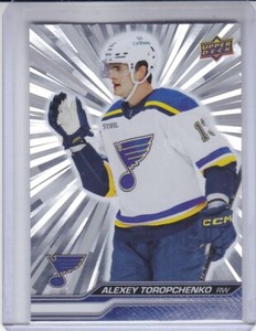 ALEXEY TOROPCHENKO 2023-24 UPPER DECK OUTBURST SILVER PARALLEL #155 BLUES