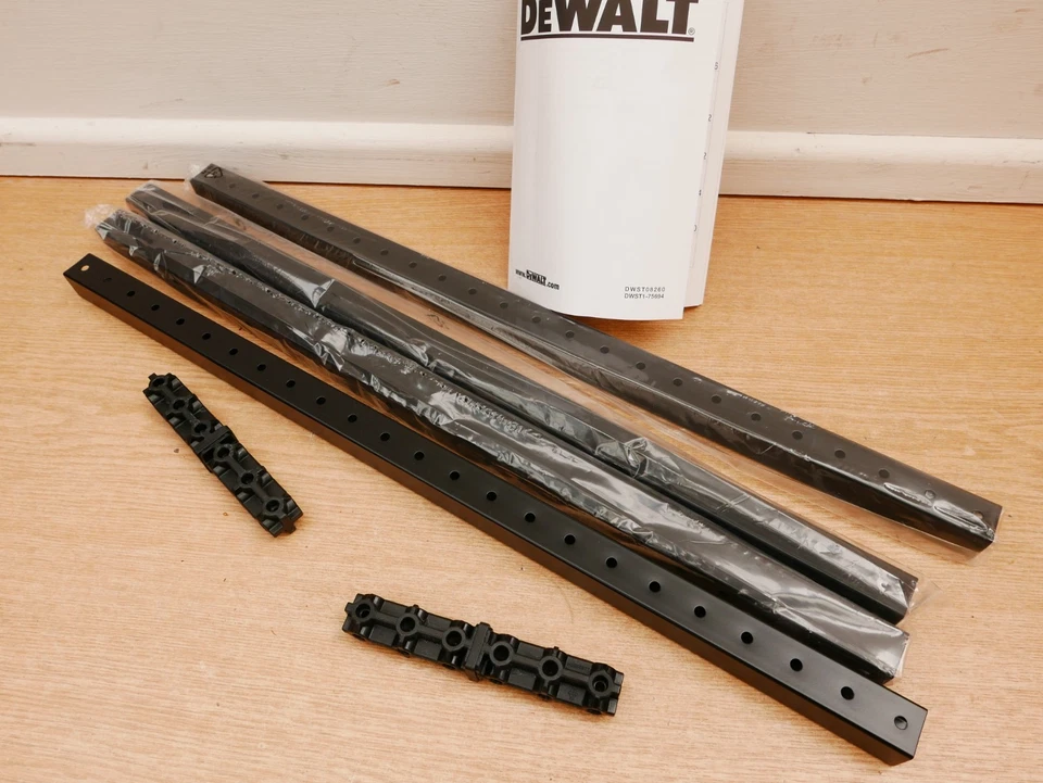 4 DeWALT 75694 TOUGHSYSTEM WORKSHOP RACKING STRUTS P910689 + CONNECTORS - Image 1 of 1