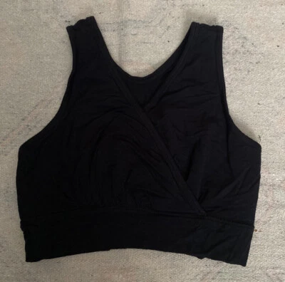 Kindred Bravely French Terry Racerback Black Nursing & Sleep Bra Size Small - Image 1 of 4