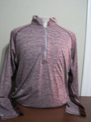 Pulôver de golfe Holloway masculino grande marrom 1/4 zíper NOVO SEM ETIQUETAS - Imagem 1 de 4