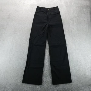 Pantalones Maeve para mujer 25 negros Colette mezcla de lino tiro alto pantalón oficina - Imagen 1 de 10