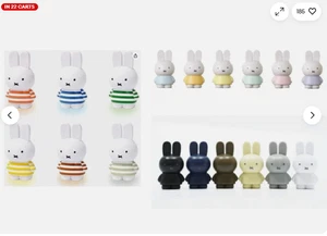 (Set of 6) New JAPAN Miffy Rabbit Tetra Fibbitz Standing Pastel Figure (3 Kinds) - Picture 1 of 9