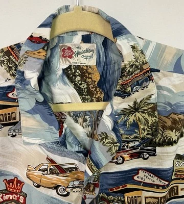 Hilo Hattie Shirt Mens 2XL Hawaiian Fast Food Theme King's Aloha Burger Sam Pan - Image 1 of 4