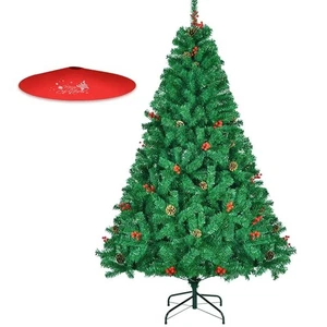 2.1M / 7FT Green Artificial Christmas Tree – Realistic PVC, Easy Setup, US - Picture 1 of 6