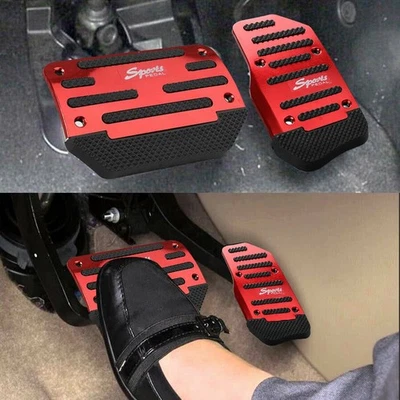 Red Non-Slip Automatic Gas Brake Foot Pedal Pad Cover Car Accessories Parts - Image 1 of 4