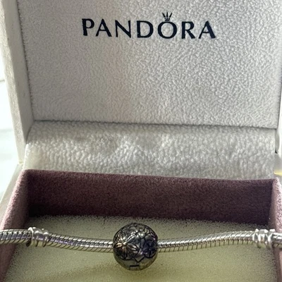Genuine Pandora Bracelet Charm Silver Solid Clip Flower Charm S925 ALE - Image 1 of 4