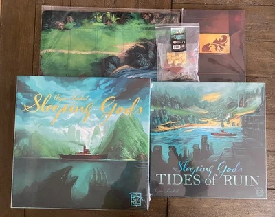NEW! SLEEPING GODS Board Game Kickstarter, Journal, Battle Mat, Resources, Tides - Image 1 of 4