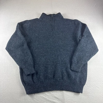 Pendleton Washable Shetland Wool Pullover Men XL Blue 1/4 Zip Sweatshirt Sweater - Image 1 of 4