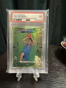 2022 Obsidian Chet Holmgren #157 Green Flood FOTL /25 RC PSA 9 Mint OKC Thunder - Picture 1 of 3