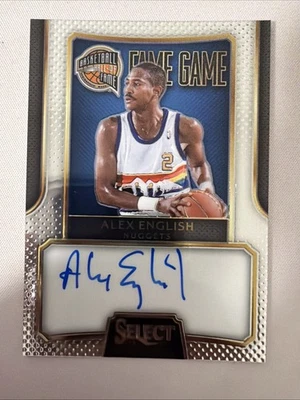 2014-15 Panini Select Fame Game Auto /199 Alex English #FG-AE Auto HOF - Image 1 of 2