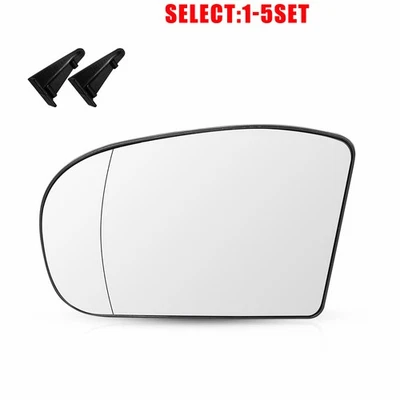 Driver Mirror Glass For 2001-05 Mercedes Benz C240 C320 2002-07 C230 Heated 1-5X - Image 1 of 4