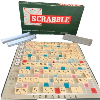 Vintage Scrabble Board Game with All 100 Tiles And Plastic Racks - Image 1 of 4