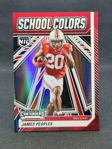 2024-25 Panini Contenders James Peoples RED WHITE & BLUE SCHOOL COLORS HOLO #5 - Picture 1 of 2