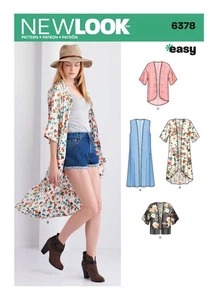 NEW LOOK 6378 MISSES'  KIMONO Easy Sewing pattern with variations Sizes XS - XL - Picture 1 of 6