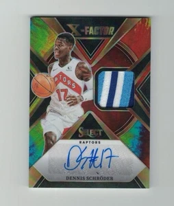 DENNIS SCHRODER 2023-24 Panini Select TIE-DYE PATCH AUTO #21/25 X-Factor Lakers - Picture 1 of 2