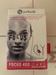 Yurbuds FOCUS 400 Wired Sports in ear headphones- Pink - Picture 1 of 3