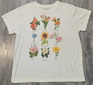 Camiseta Fifth Sun Manga Corta Floral Carta Novio Natural Para Mujer Talla M’s - Imagen 1 de 6