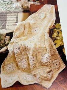 Chenille Schneeflocke afghanische Häkelanleitung Zwischenseiten aus Buch - Bild 1 von 3