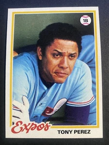 1978 Topps Baseball Tony Perez Montreal Expos Card #15 Hall of Famer (e) - Picture 1 of 2