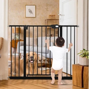 36"Extra Tall Safety Pet/Kid Gate, 29-48"Pressure Mounted Auto-Close Stairs/Door - Picture 1 of 32