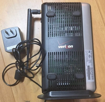 Actiontec Verizon MI424-WR Rev.C WiFi Wireless Router Modem w/ Adapter - Image 1 of 3