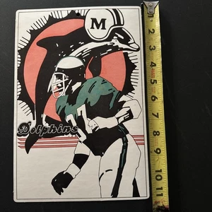 Vintage 1974 Fleer Big Signs MIAMI DOLPHINS 8" x 11,5" Rarität selten NFL Football - Bild 1 von 16