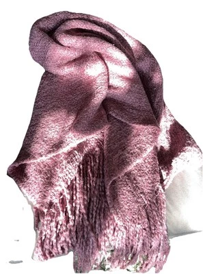 Manta afgana con flecos borla lavanda malva para sofá/silla BOHO vintage Foto 1 de 3