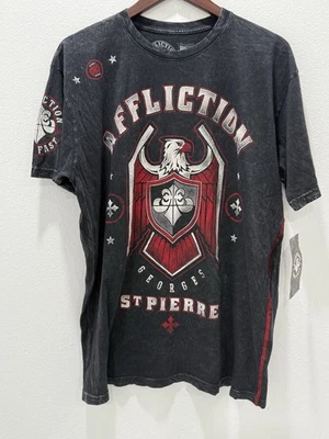 NUEVO CON ETIQUETAS Camiseta Camiseta Camiseta Rara Affliction Performance Para Hombre Georges St. Pierre 2XL UFC Y2K Foto 1 de 4