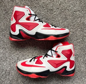 Nike LeBron 13 Nike iD White Red Size 16 Mens - Picture 1 of 9