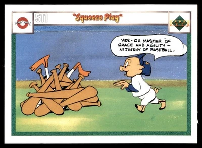 Looney Tunes Pato Lucas 1990 Squeeze Play Cubierta Superior #514 #511 Porky Pig Foto 1 de 2