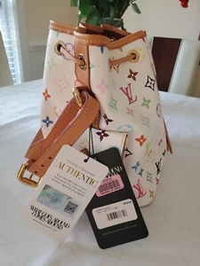 Louis Vuitton Limited Edition Multicolor Noe Petit in White Monogram - Picture 1 of 3