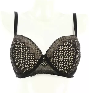 DKNY 242089 Womens Underwired Lace T-Shirt Bra Underwear Black Size 36D - Picture 1 of 2