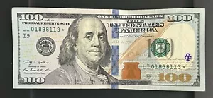 2009 $100 DOLLAR BILL US BILL STAR NOTE * SERIES A 2009 LI - Picture 1 of 4