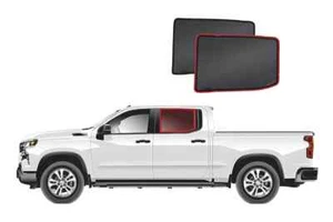 Genuine SNAPSHADES Car Rear Window Shades for Chevrolet Silverado 1500 Crew C... - Picture 1 of 6