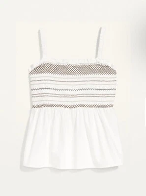Old Navy Women’s Sleeveless Smocked Embroidered Babydoll Top Size 2X 3X $33 - Image 1 of 4