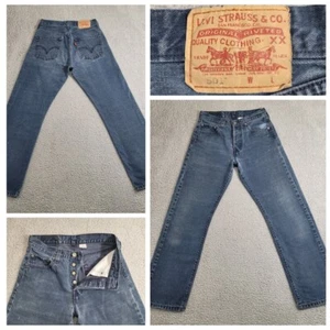 Vintage Levi's 501 Jeans Men's 27x28 Blue Orginal Fit Denim Button Fly 2004 - Picture 1 of 22