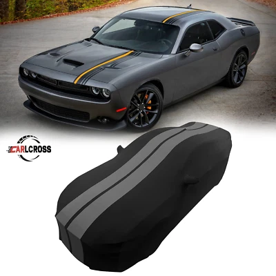 For Dodge  Challenger Indoor Car Cover Stain Stretch Stretch Black Grey A+ Foto 1 de 4