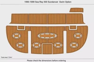 1999 Sea Ray 500 Sundancer Swim Platform EVA Pad Foam Teak Deck flooring - Picture 1 of 21