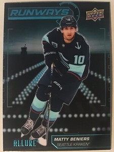 2022-23 Allure Matty Beniers Runways Card # RW-17 Seattle Kraken