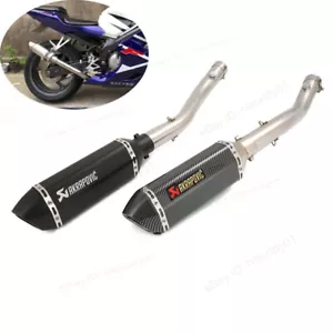 For Honda CBR600F4i 2001-2007 Exhaust Tips Mid Link Pipe 51mm Muffler Silencers - Picture 1 of 13