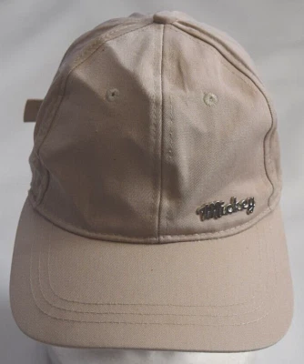 Gorra de béisbol ajustable DISNEY bronceada metal plateado logotipo de Mickey Script para hombre talla única Foto 1 de 4