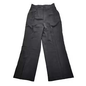Womens Loose Pants Wide Leg Trousers Solid Black Medium - Picture 1 of 10