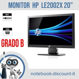 Monitor HP LE2002x Schermo 20" per PC1600x900px  GRADO B  Base per Mini PC - Imagen 1 de 5