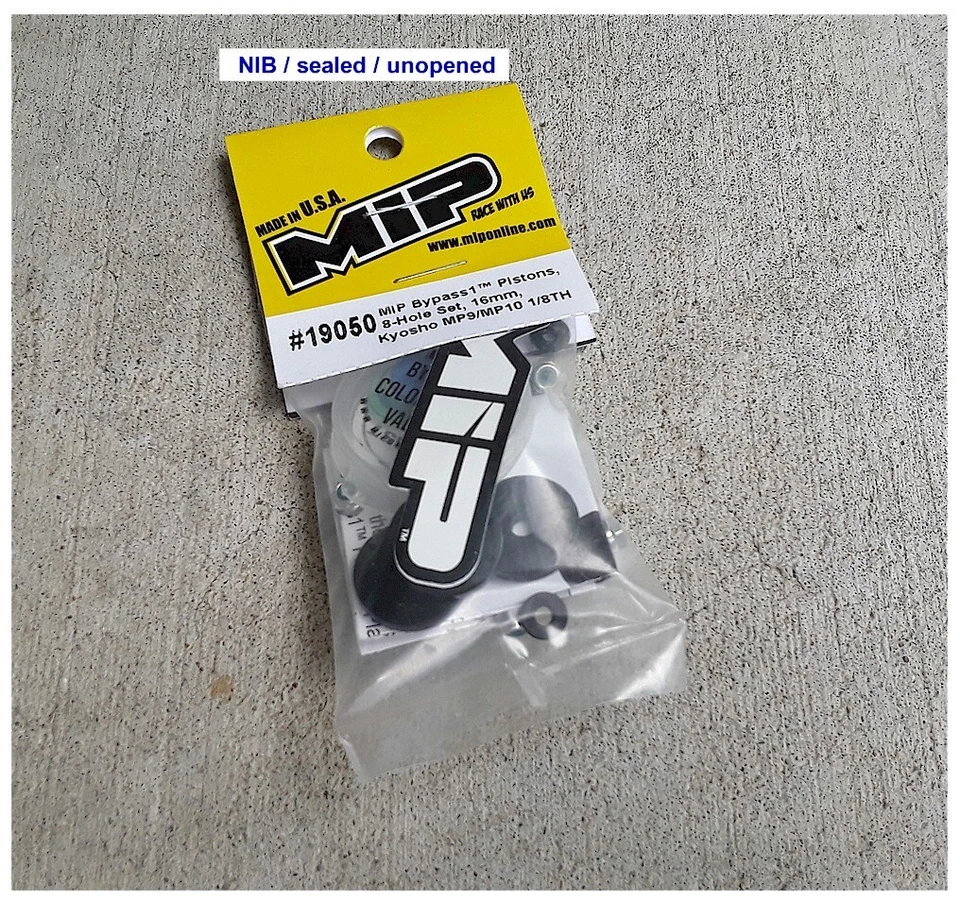 Coche RC MIP 19050 Bypass1 Pistones Juego de 8 Agujeros 16mm Kyosho MP9 / MP10 1/8º Nuevo en Caja Foto 1 de 1