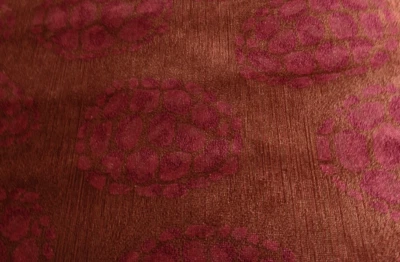 DONGHIA TORTOISE SHELL CANYON PINK GOLD VELVET FABRIC REMNANT 26"LONG x  52"W - Image 1 of 4