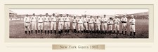 Vintage 1905 New York Giants Baseball Team Print 11.750 X 36 W/Double Faux Matte