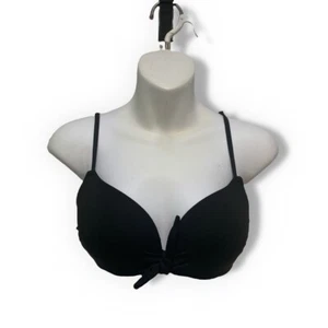 H&M 34C push up bikini top black swimwear women's - Picture 1 of 3